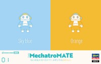 Hasegawa 64516 Миниатюрные роботы Tiny MechatroMATE No.01, набор из 2-х пластиковых моделей (небесно-голубой и оранжевый, сборка без клея) Б/М