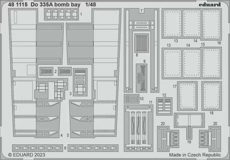 Eduard 481115 SET Do 335A bomb bay (TAM) 1/48