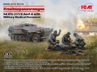 ICM 35114 Sd.Kfz.251/8 Ausf.A Germ.Ambulance w/ Person. 1/35