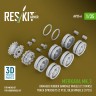 Reskit AV35006 Merkava Mk.3 damaged wheels set (MENG/HOBBYB) 1/35