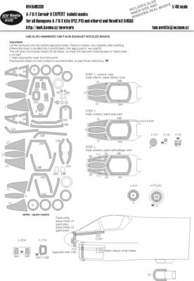 New Ware NWA-M0336 1/48 Mask A-7 D/E Corsair II EXPERT (HAS)