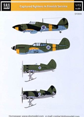 Sbs Model D72035 Декаль Captured Fighters in Finnish Service 1/72