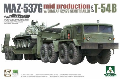 Takom 5013 MAZ-537G w/ChMZAP-5247G and T-54B 1/72
