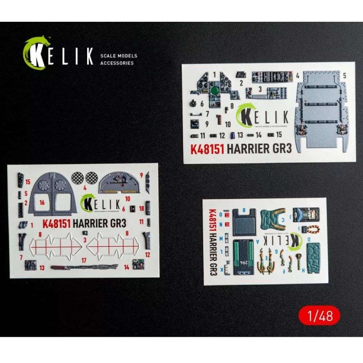 Reskit K48151 HARRIER GR3 - interior 3D (KIN) 1/48