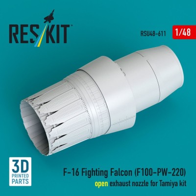 Reskit RSU48-611 F-16 Fight.Falcon (F100-PW-220) exh.noz.(TAM) 1/48