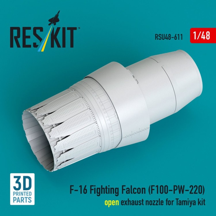 Reskit RSU48-611 F-16 Fight.Falcon (F100-PW-220) exh.noz.(TAM) 1/48