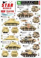 Star Decals 72-A1110 British 9th Armoured Division. Africa, Palestine and Syria. Sherman Mk.II and Sherman Mk.III 1/72
