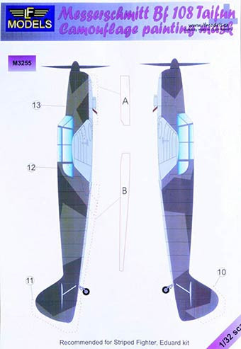 Lf Model M3255 Mask Bf 108 Taifun Camouflage painting 1/32
