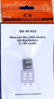 Quickboost QB48 922 Macchi Mc.205 Veltro oil radiators (HAS) 1/48