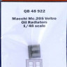 Quickboost QB48 922 Macchi Mc.205 Veltro oil radiators (HAS) 1/48