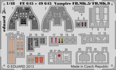 Eduard 49645 Vampire FB.MK.5/FB.MK.9 S.A. (распродажа)