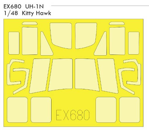 Eduard EX680 Mask 1/48 UH-1N (KITTYH)