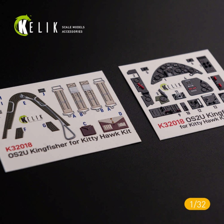 Reskit K32018 OS2U Kingfisher - Interior 3D Decal (KITTYH) 1/32