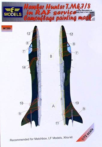 Lf Model M7269 Mask H.Hunter T.Mk.7/8 RAF Camoufl.painting 1/72