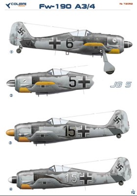 Colibri decals 72052 Fw-190 A3 Jg 5 1/72