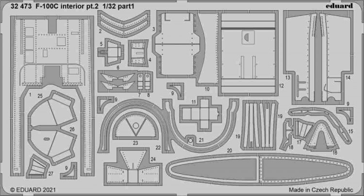 Eduard 32473 SET F-100C interior pt.2 (TRUMP) 1/32