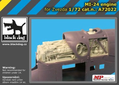 BlackDog A72022 Mi-24 engine (ZVEZDA) 1/72