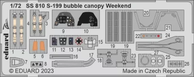 Eduard SS810 S-199 bubble canopy Weekend (EDU) 1/72
