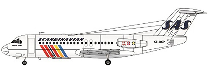 F-rsin Plastic FRP4095 Fokker F-28-4000 SAS 1/144