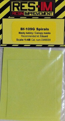 RES-IM RESICM48004 1/48 Canopy Masks for Bf-109G Spirals (EDU)