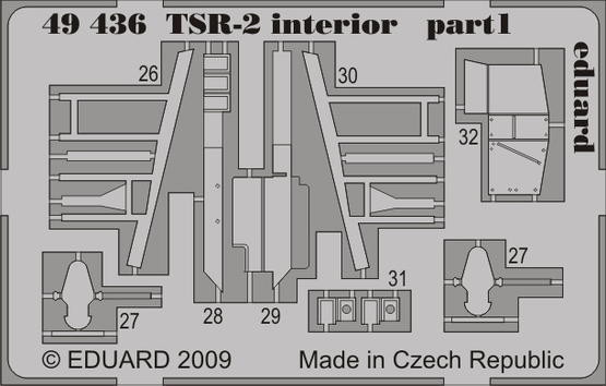 Eduard 49436 TSR-2 interior S.A. AIR