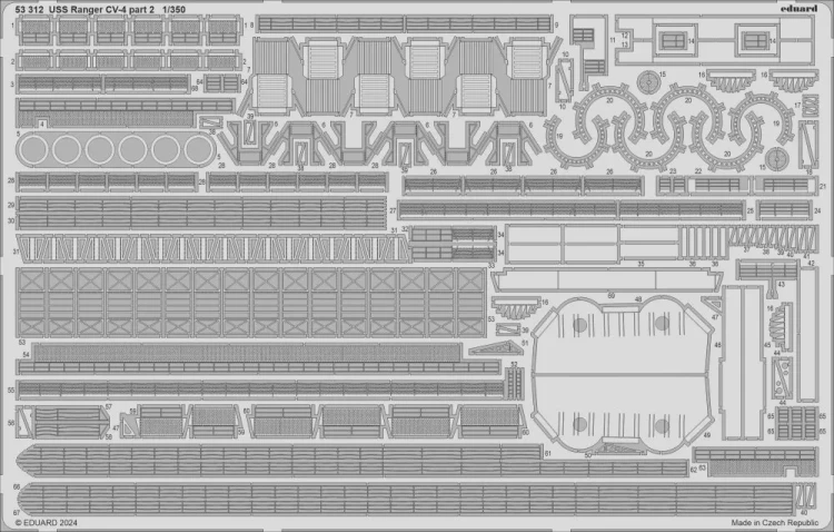 Eduard 53312 USS Ranger CV-4 part 2 (TRUMP) 1/350