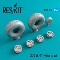 Reskit RS72-0214 DC-3 (C-47) wheels (ITA/AIRF/REV) 1/72