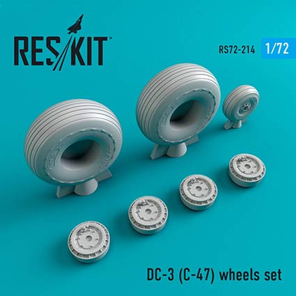 Reskit RS72-0214 DC-3 (C-47) wheels (ITA/AIRF/REV) 1/72