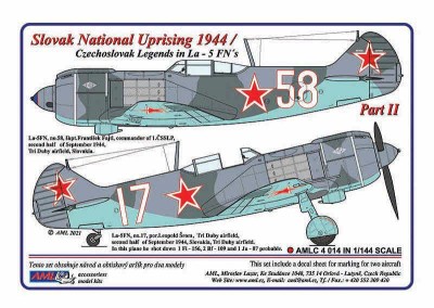 AML AMLC144014 Decals Slovak Nat.Upris.1944/ CZ Legends 1/144