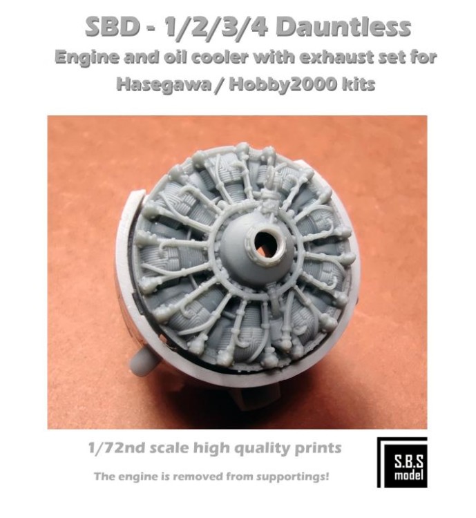 Sbs Model 72083 SBD-1/2/3/4 Dauntless Engine&Exhaust set 1/72