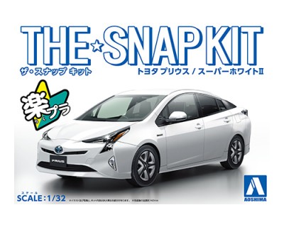 Aoshima 54161 Toyota Prius(Super White II), SNAP KIT (сборка без клея) 1/32