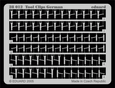 Eduard 28012 Tool Clips German 1/48