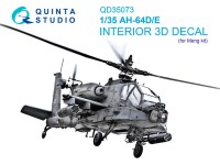 Quinta Studio QD35073 AH-64D/E (Meng) 3D Декаль интерьера кабины 1/35