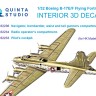 Quinta studio QD32233 Boeing B-17E/F, Пилотская кабина (HK models) 1/32