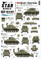 Star Decals 48-B1021 US M4A1 Sherman D-Day and France in 1944 32nd Armored Regiment, 66th Armored Regiment and 741th Tank Bn 1/48