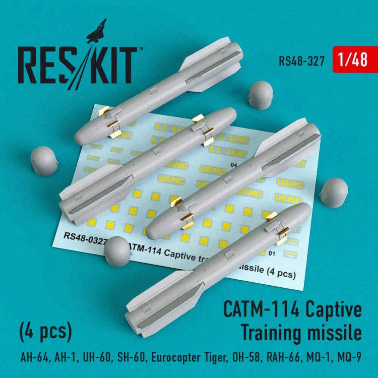 Reskit RS48-0327 CATM-114 Captive Training missile (4 pcs.) 1/48