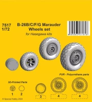 CMK SP7517 B-26B/C/F/G Marauder Wheels set (HAS) 1/72