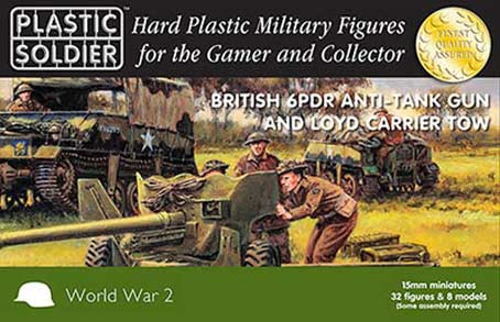 Plastic Soldier WW2G15003 15mm 6 pdr and Loyd Carrier
