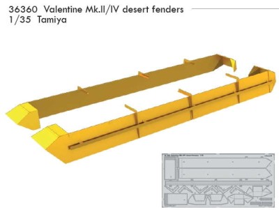 Eduard 36360 Valentine Mk.II/IV desert fenders 1/35 1/35
