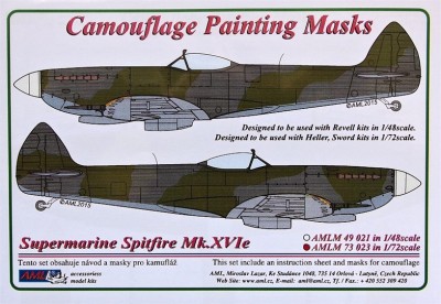 AML AMLM73023 Маска камуфляж S.Spitfire Mk.XVIe (HELL/SW) 1/72