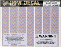 HGW 572012 Decals 4-colour LOZENGE faded b.white LOWER 1/72