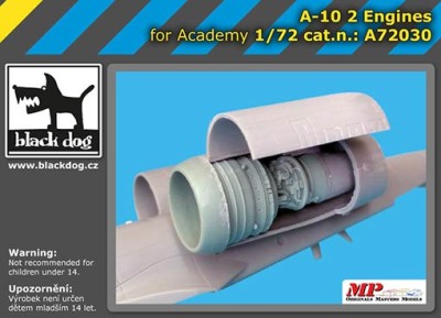 BlackDog A72030 A-10 - 2 engines (ACAD) 1/72