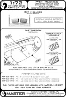 Master (Pl) 72174 P-51 Mustang car.air filter cover std. (EDU) 1/72