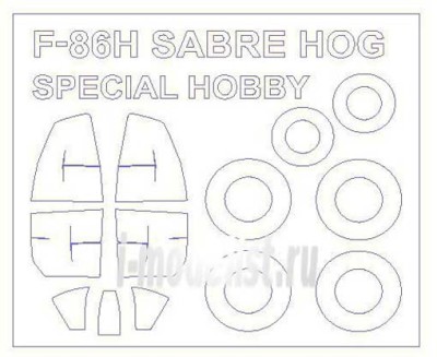 KV Models 72575 F-86H Sabre Hog (SPECIAL HOBBY #72120,#72167) + маски на диски и колеса Special Hobby 1/72
