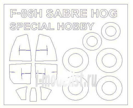 KV Models 72575 F-86H Sabre Hog (SPECIAL HOBBY #72120,#72167) + маски на диски и колеса Special Hobby 1/72
