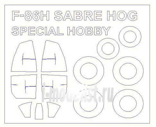 KV Models 72575 F-86H Sabre Hog (SPECIAL HOBBY #72120,#72167) + маски на диски и колеса Special Hobby 1/72