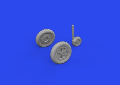Eduard 672341 BRASSIN Bf 109G-2/G-4 wheels for bulged wings 1/72