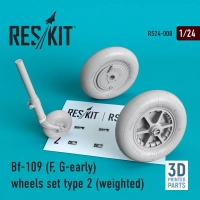 Reskit RS24-008 Bf-109 (F, G-early) wheels type 2 (weighted) 1/24