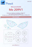 Peewit PW-M72130 1/72 Canopy mask Me 209V1 (SP.HOBBY)