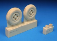 Barracuda Studios BCR32319 Supermarine Spitfire Four Slot Block Tread Mainwheels 1/32